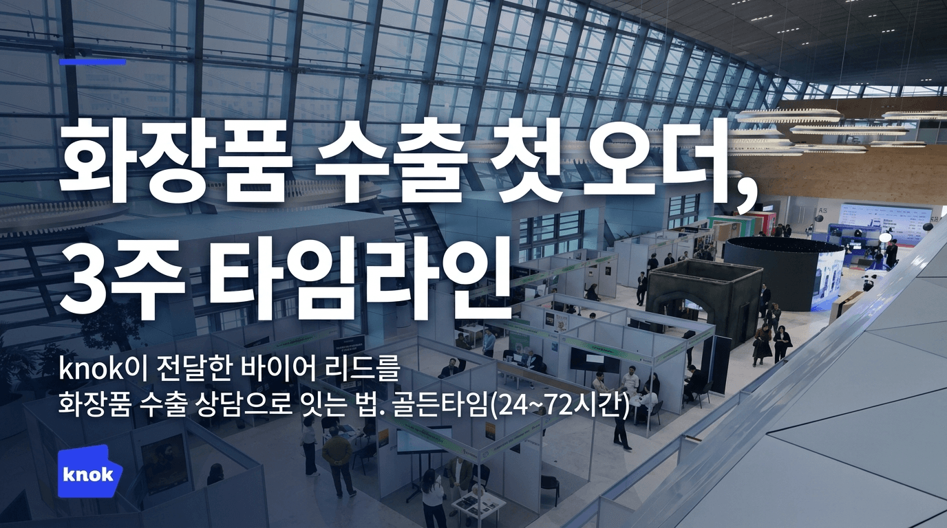 전시회 없이 받은 바이어 리드 — 화장품 수출로 잇는 골든타임 컨택법