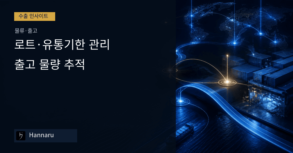 화장품 수출 로트·유통기한 관리, 출고 물량 추적하는 법