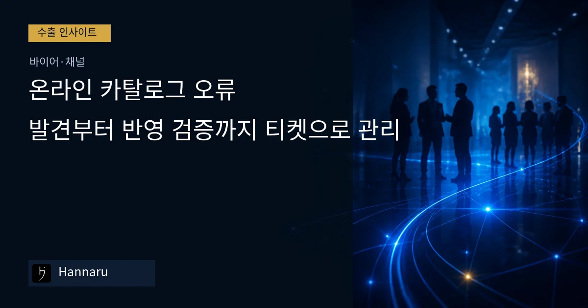 화장품 수출 온라인 카탈로그 오류, 발견부터 반영 검증까지 티켓으로 관리하는 법