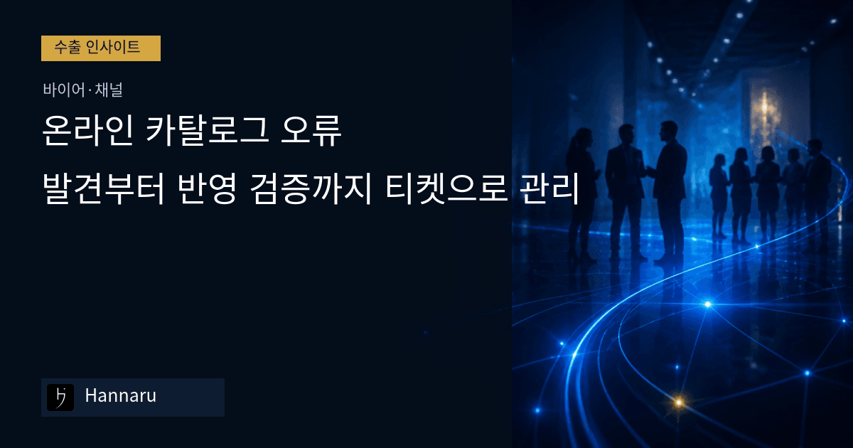 화장품 수출 온라인 카탈로그 오류, 발견부터 반영 검증까지 티켓으로 관리하는 법
