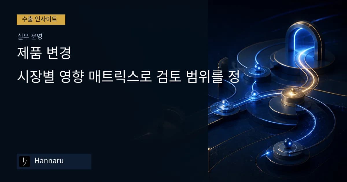 화장품 수출 제품 변경, 시장별 영향 매트릭스로 검토 범위를 정하는 법