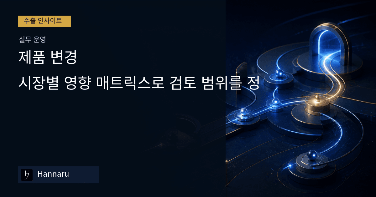 화장품 수출 제품 변경, 시장별 영향 매트릭스로 검토 범위를 정하는 법